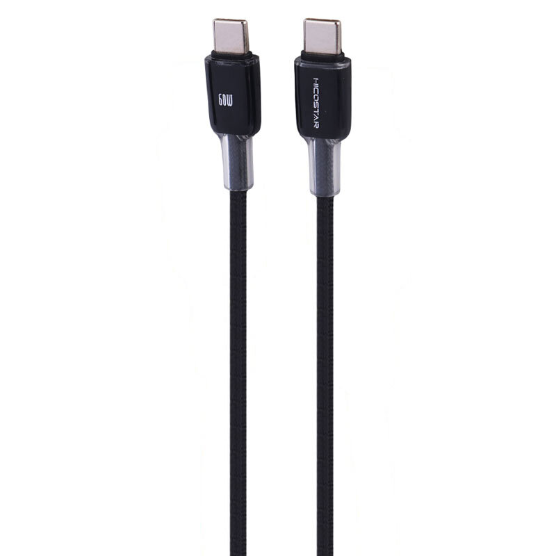 کابل تبدیل فست شارژ Hicostar HS-104C-C Type-C To Type-C PD 60W 1m