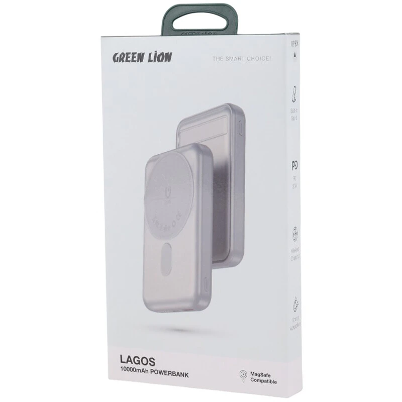پاور بانک بی سیم فست شارژ گرین لاین Lagos GL-PB60 PD 22.5W ظرفیت 10000 میلی آمپر ساعت
