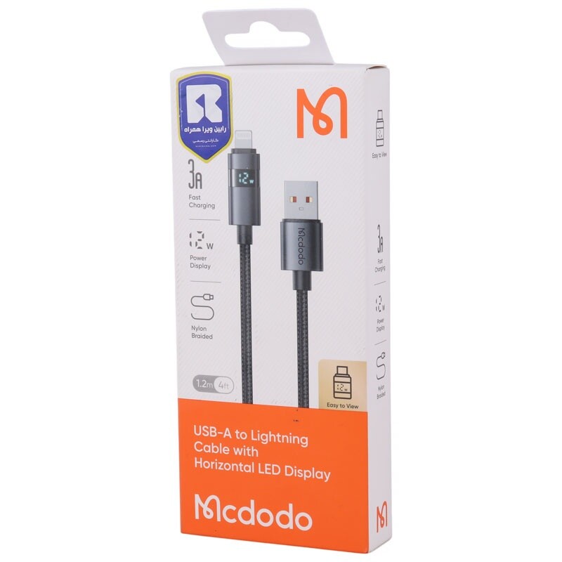 کابل آیفونی فست شارژ Mcdodo CA-649 3A 12W 1.2m