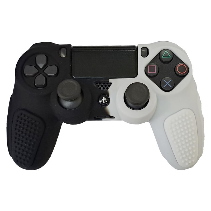 روکش دسته بازی PS4 استوپ دار زمینه سفید مشکی کد 1