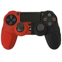 روکش دسته بازی PS4 استوپ دار زمینه مشکی قرمز کد 1