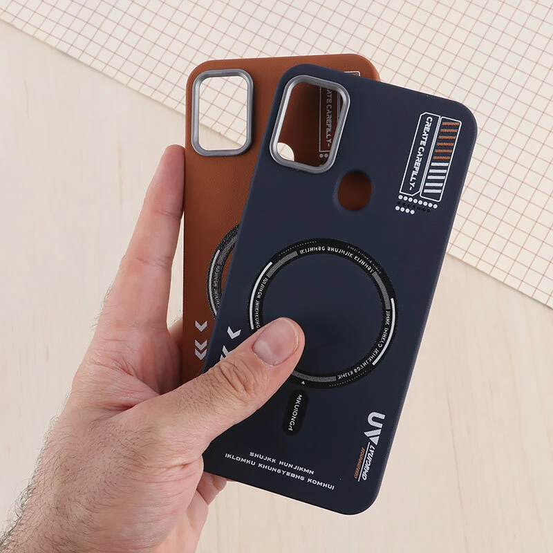 قاب چرمی ژله ای Leather سامسونگ Galaxy A11 / M11 طرح مگ سیف