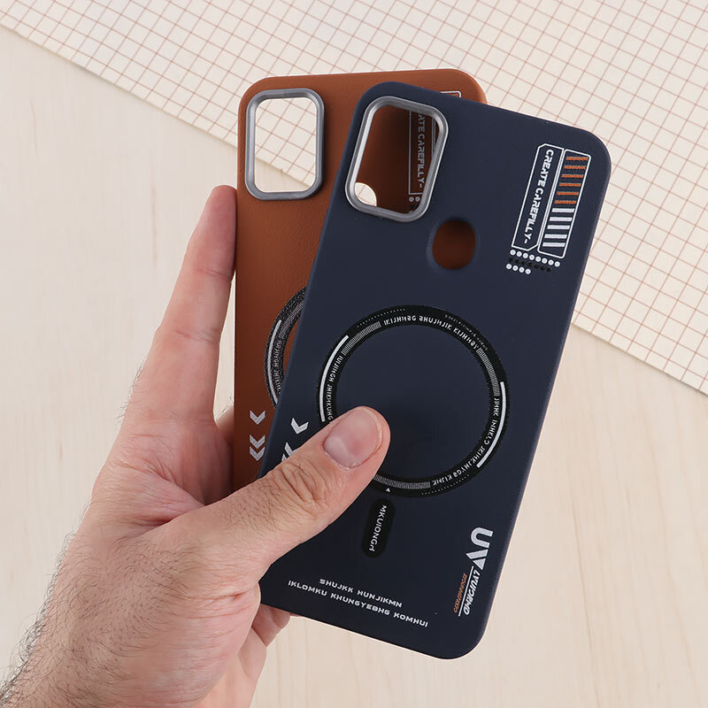 قاب چرمی ژله ای Leather سامسونگ Galaxy A11 / M11 طرح مگ سیف