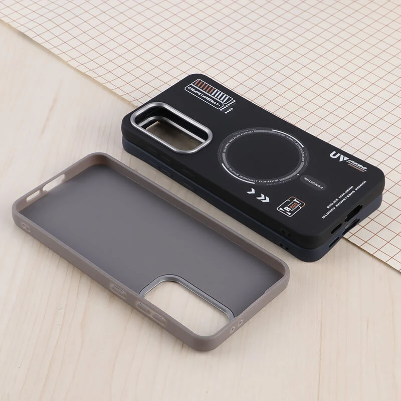 قاب چرمی ژله ای Leather سامسونگ Galaxy S24 FE طرح مگ سیف