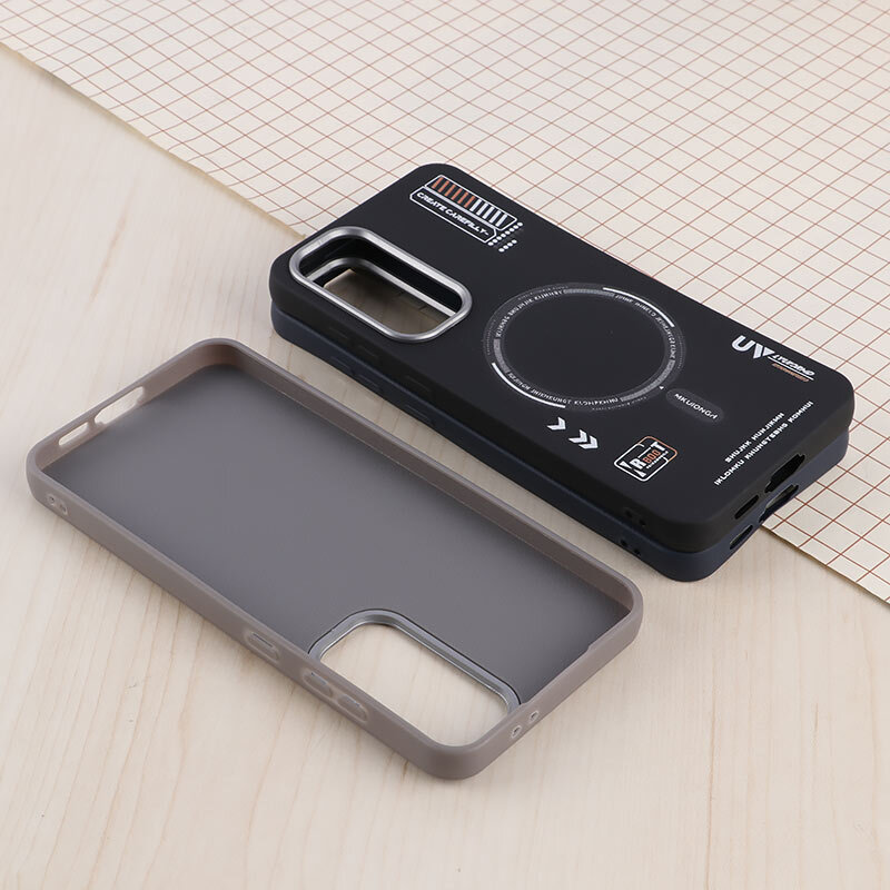 قاب چرمی ژله ای Leather سامسونگ Galaxy S24 FE طرح مگ سیف