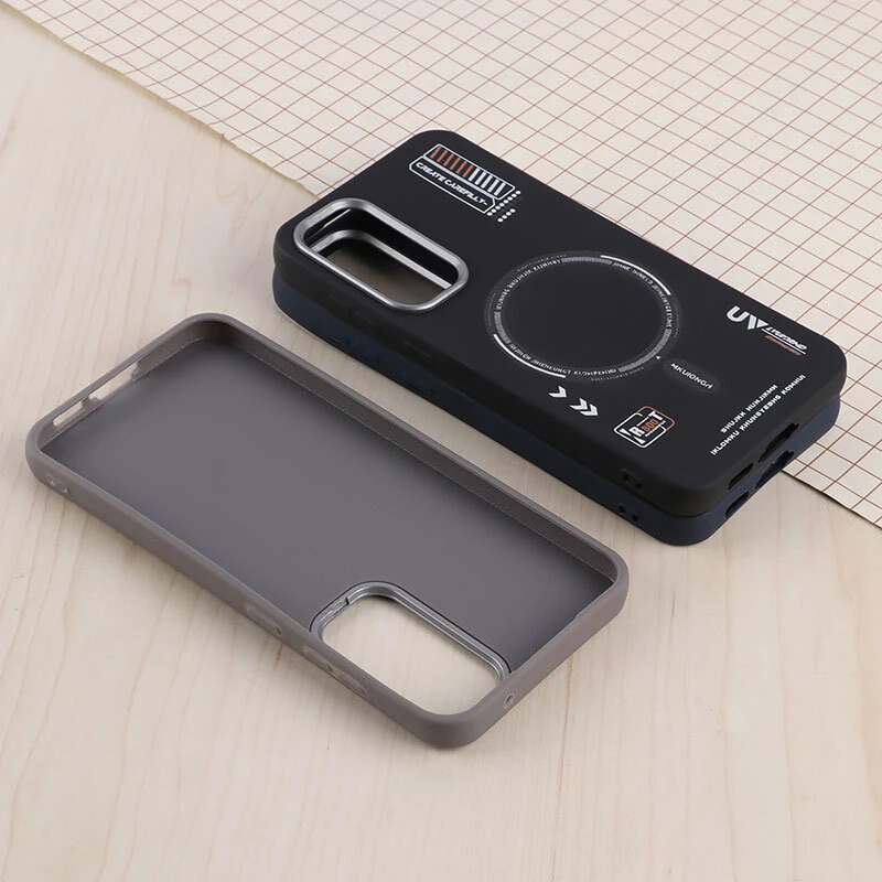 قاب چرمی ژله ای Leather سامسونگ Galaxy S23 FE 5G طرح مگ سیف