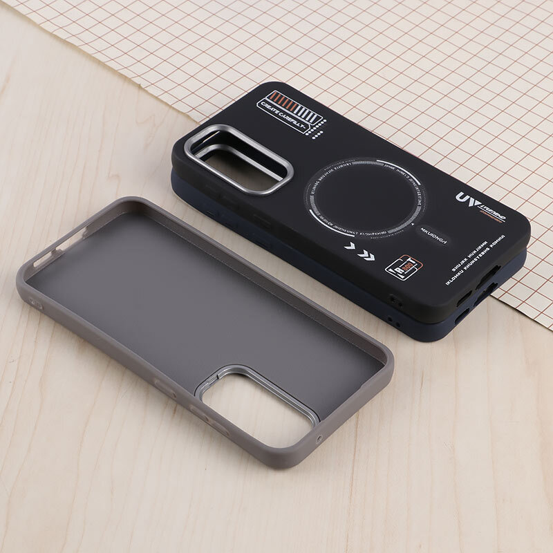 قاب چرمی ژله ای Leather سامسونگ Galaxy S23 FE 5G طرح مگ سیف