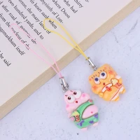 آویز فلش و موبایل ست طرح باب اسفنجی و پاتریک شکمو