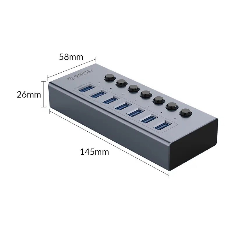 هاب 7 پورت USB3.0 اوریکو BT2U3-7AB