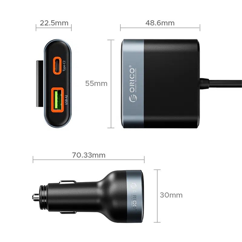 شارژر فندکی 45 وات اوریکو CC-98AC