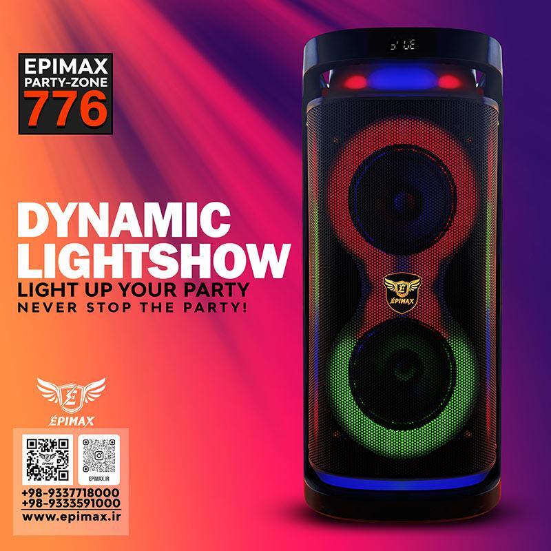 اسپیکر چمدانی بلوتوثی اپی مکس EPIMAX-776 + میکروفون و ریموت کنترل