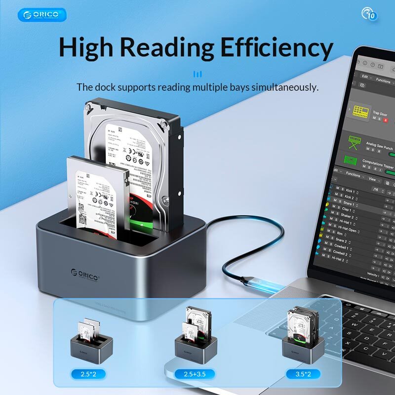 داک هارد 5 سینی اوریکو Orico 6656C3-C USB 3.2