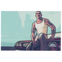 تابلو شاسی 20*30 GTA San Andreas