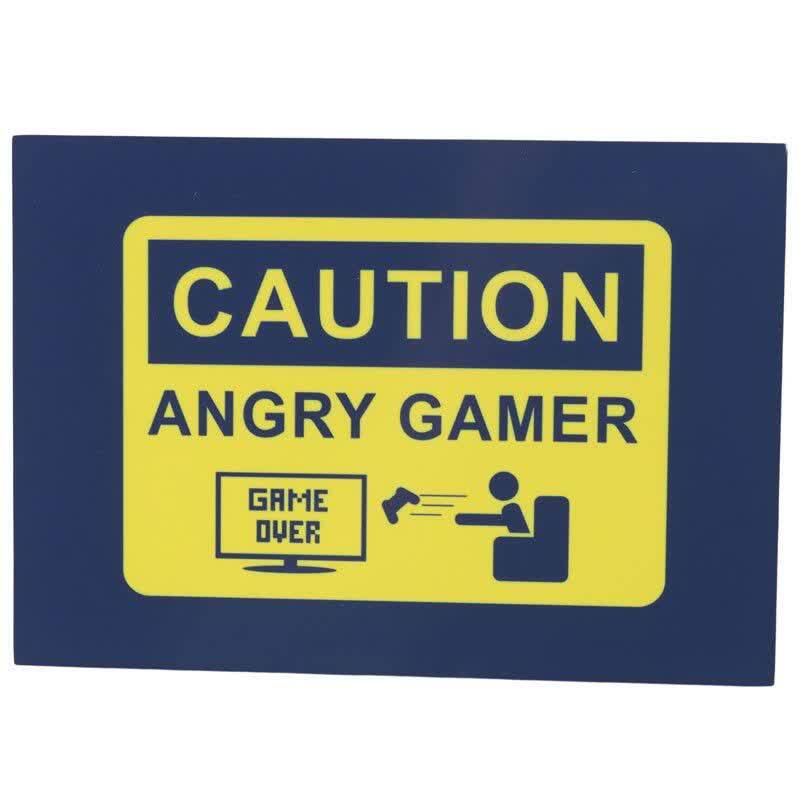تابلو شاسی 13*18 Caution Angry Gamer
