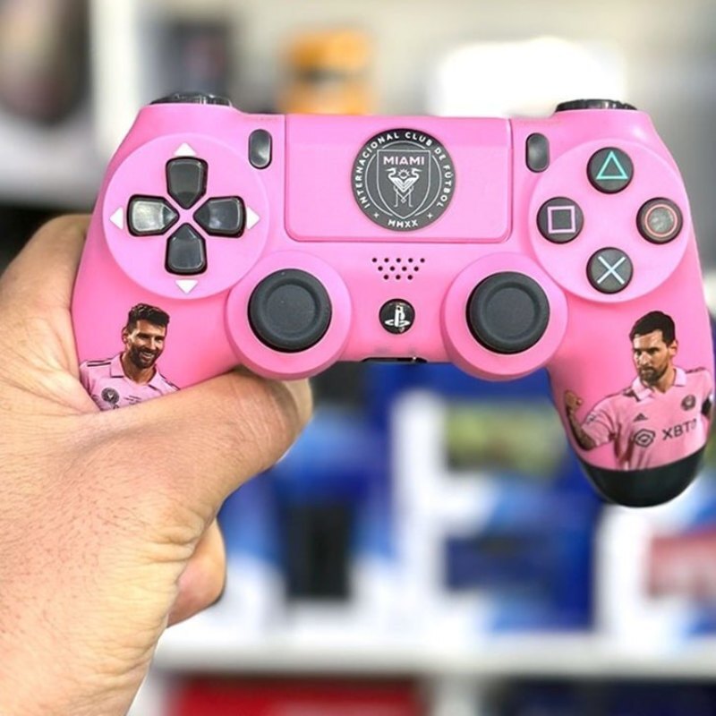 دسته بازی بی سیم SONY PlayStation 4 DualShock 4 High Copy طرح Messi Miami