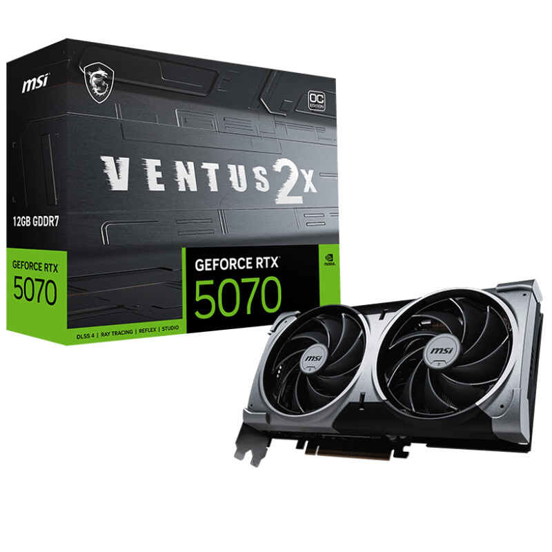 کارت گرافیک MSI GeForce RTX 5070 VENTUS 2X OC 12GB GDDR7 192Bit