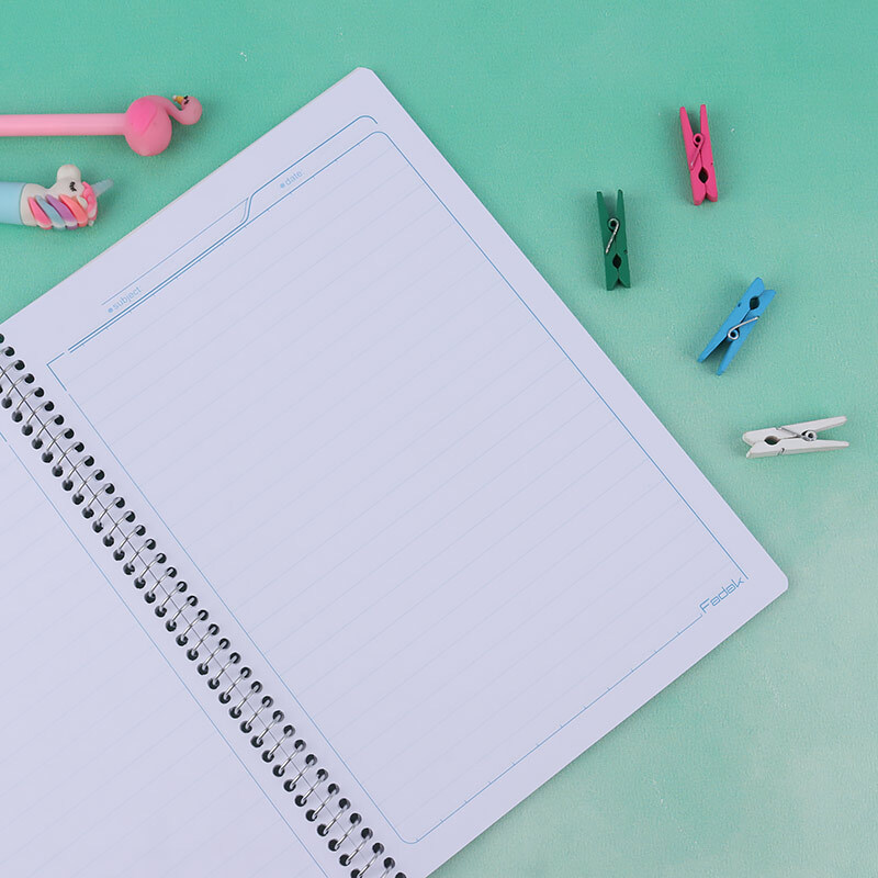 دفتر سیمی 50 برگ طرح لبوبو پیک فدک کد 049