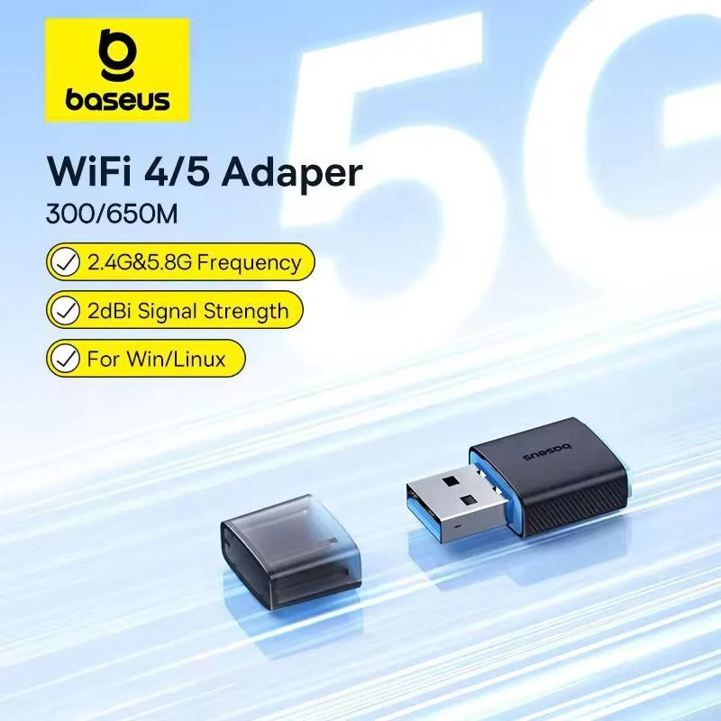 کارت شبکه بی سیم Baseus B01317600111-03 300Mbps