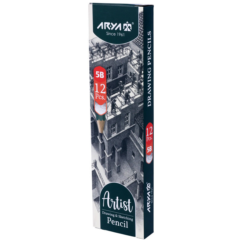 مداد طراحی آریا Arya Artist 3504 5B بسته 12 عددی