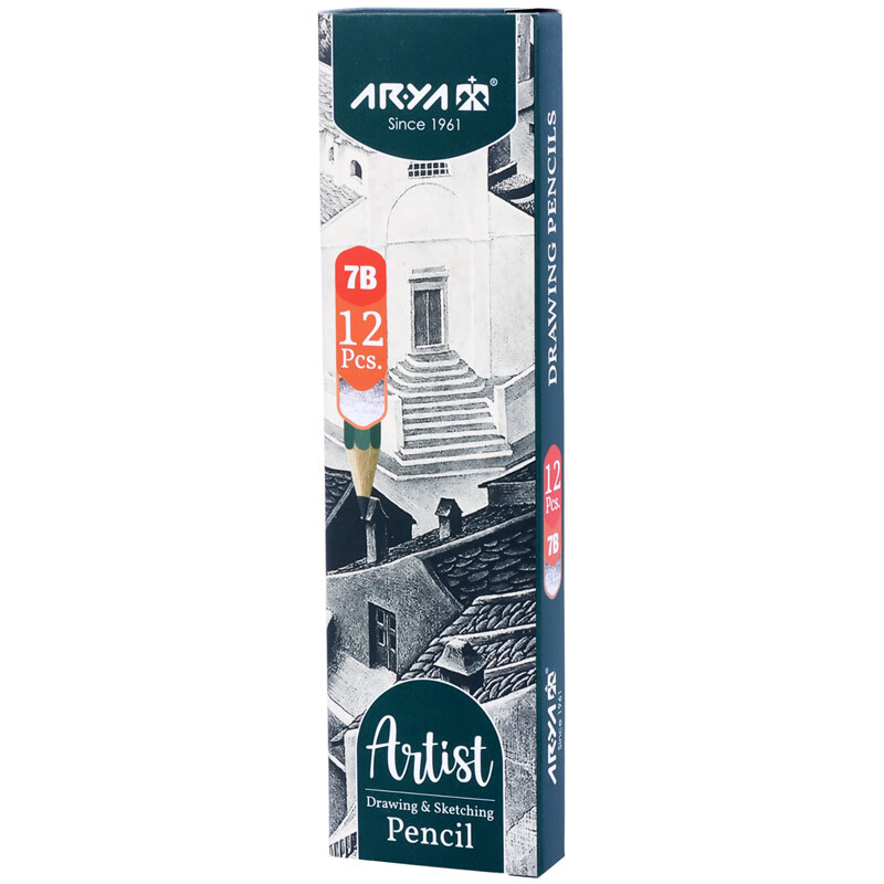 مداد طراحی آریا Arya Artist 3506 7B بسته 12 عددی