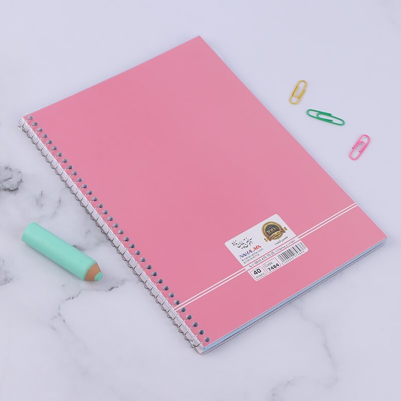 دفتر سیمی 40 برگ نهال آلما کد 7484