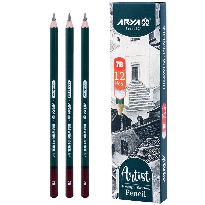 مداد طراحی آریا Arya Artist 3506 7B بسته 12 عددی