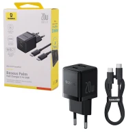 شارژر دیواری 20 وات باسئوس P10111608113 QC3.0 PD 3A + کابل تبدیل تایپ سی