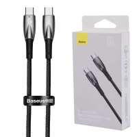 کابل دو سر تایپ سی فست شارژ 100 وات باسئوس Glimmer Series CADH0008 طول 2 متر