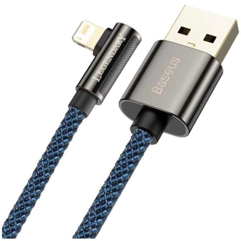 کابل لایتنینگ فست شارژ 2.4 آمپر باسئوس Legend Series Elbow CACS000003 طول 1 متر