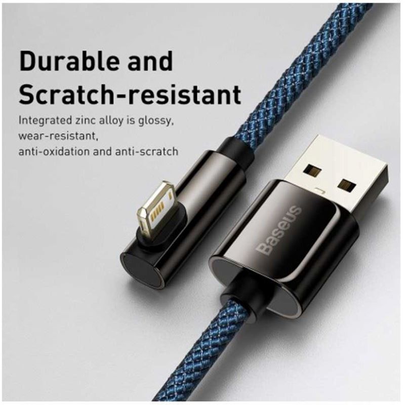 کابل لایتنینگ فست شارژ 2.4 آمپر باسئوس Legend Series Elbow CACS000003 طول 1 متر