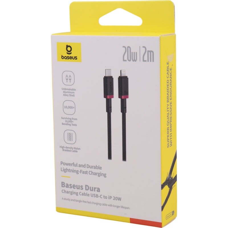 کابل تایپ سی به لایتنینگ فست شارژ 20 وات باسئوس P10377800U طول 2 متر