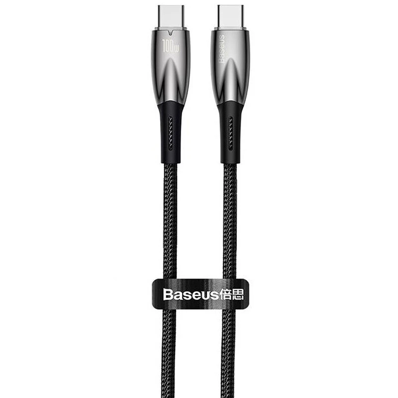 کابل دو سر تایپ سی فست شارژ 100 وات باسئوس Glimmer Series CADH0008 طول 2 متر