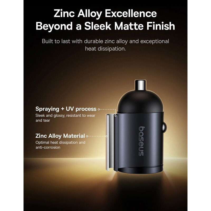 شارژر فندکی 30 وات باسئوس Tiny Star VCHXX-UC