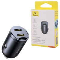 شارژر فندکی 30 وات باسئوس Tiny Star VCHXX-CC