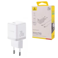 شارژر دیواری 20 وات باسئوس P10111602213 QC3.0 PD 3A + کابل تبدیل تایپ سی