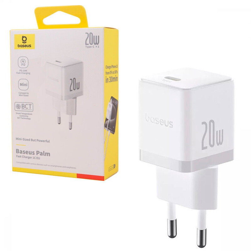 شارژر دیواری 20 وات باسئوس P10111602213 QC3.0 PD 3A