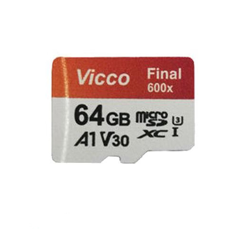 رم میکرو 64 گیگ ویکومن Vicco Man Final 600x A1 V30 U3 C10 90MB/s + خشاب