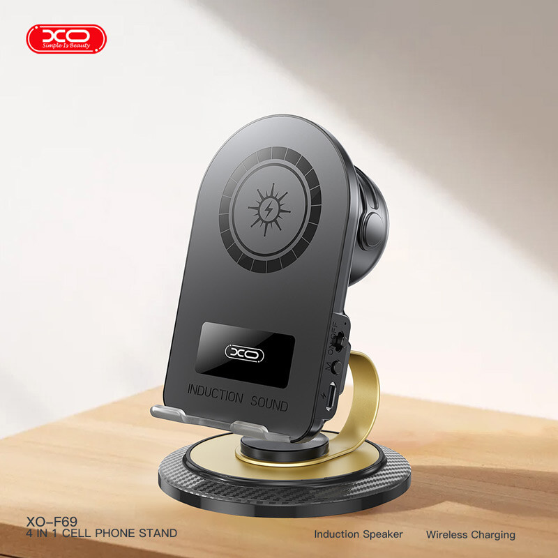 شارژر بی سیم و هولدر رومیزی اسپیکر دار ایکس او XO-F69