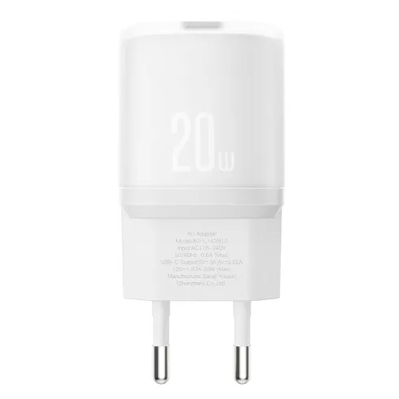 شارژر دیواری 20 وات ایکس او L143 PD 3A