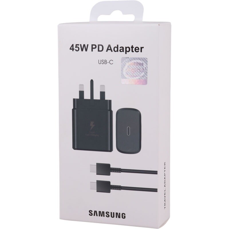 شارژر دیواری فست شارژ Samsung EP-TA845XBEGCN 3A PD 45W Type-C High Copy + کابل تبدیل تایپ سی
