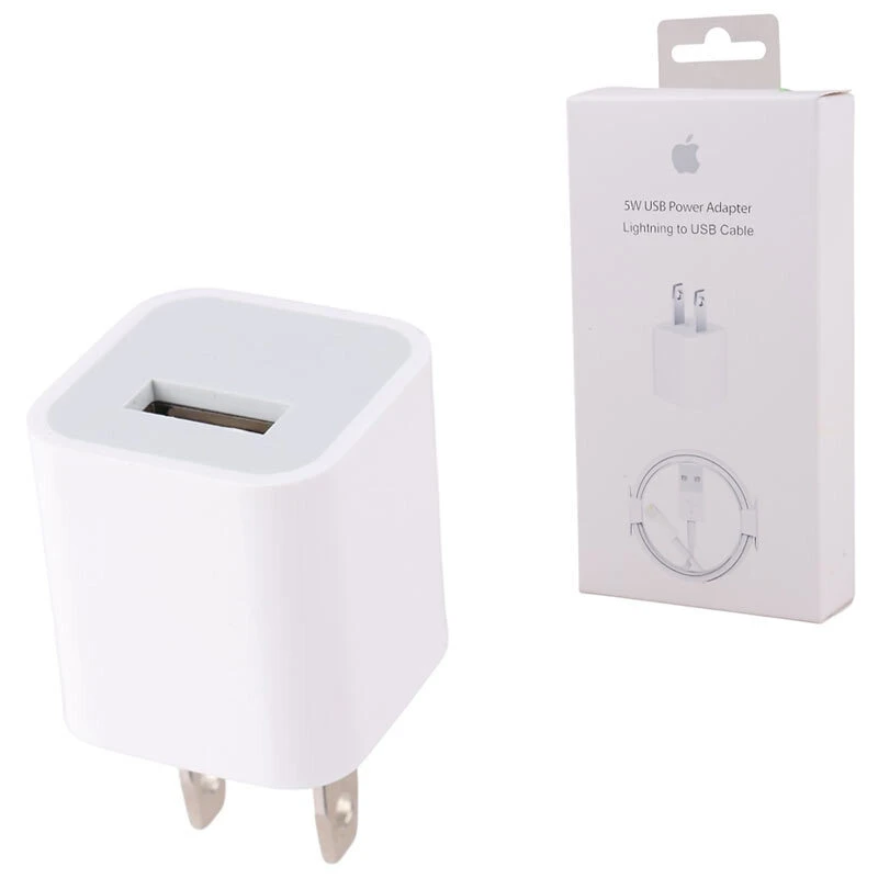شارژر دیواری 5 وات اپل iPhone X + کابل آیفونی