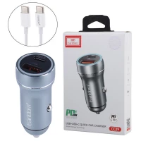 شارژر فندکی فست شارژ Earldom ES-CC29 QC3.0 PD 3A 30W + کابل تبدیل تایپ سی