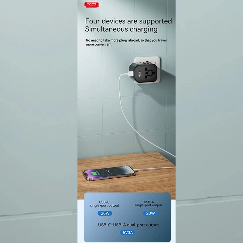 شارژر دیواری 20 وات ایکس او XO-WL13 QC PD 3A