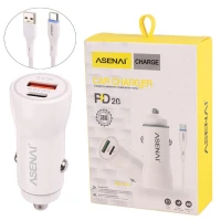 شارژر فندکی فست شارژ Asenai AR-001 QC3.0 PD 3A 20W