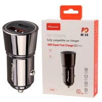 شارژر فندکی فست شارژ Pioneer C8638 QC3.0 PD 3A 20W