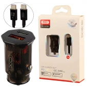 شارژر فندکی فست شارژ XO XO-CC50 QC3.0 PD 3A 33W + کابل تبدیل تایپ سی