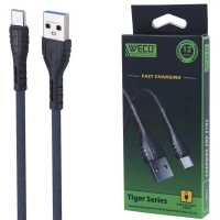 کابل تایپ سی فست شارژ وکو Tiger WE-48 طول 1 متر