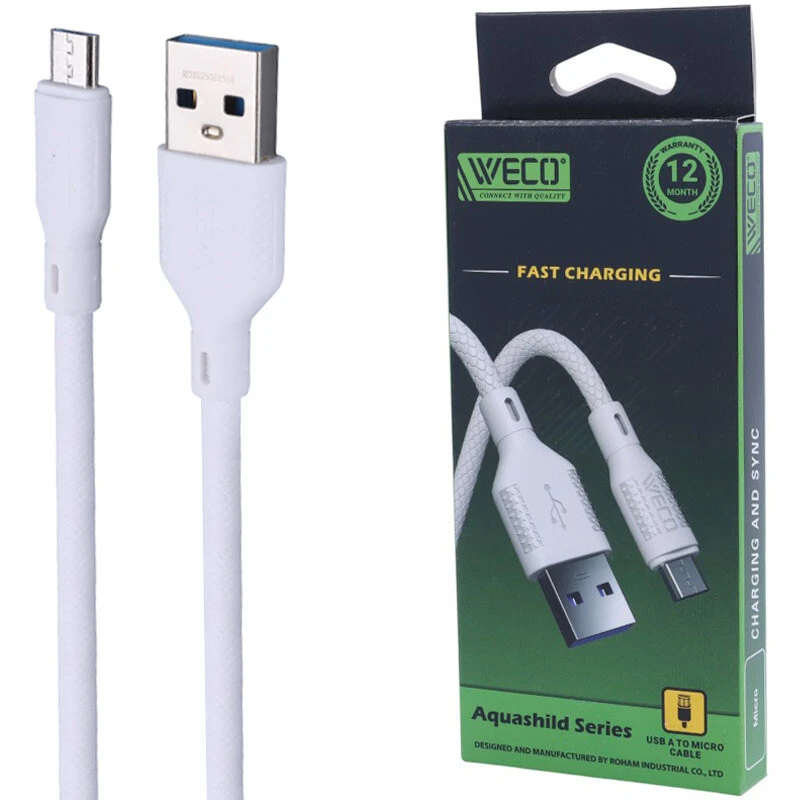 کابل میکرو یو اس بی فست شارژ وکو Weco 87 طول 1 متر