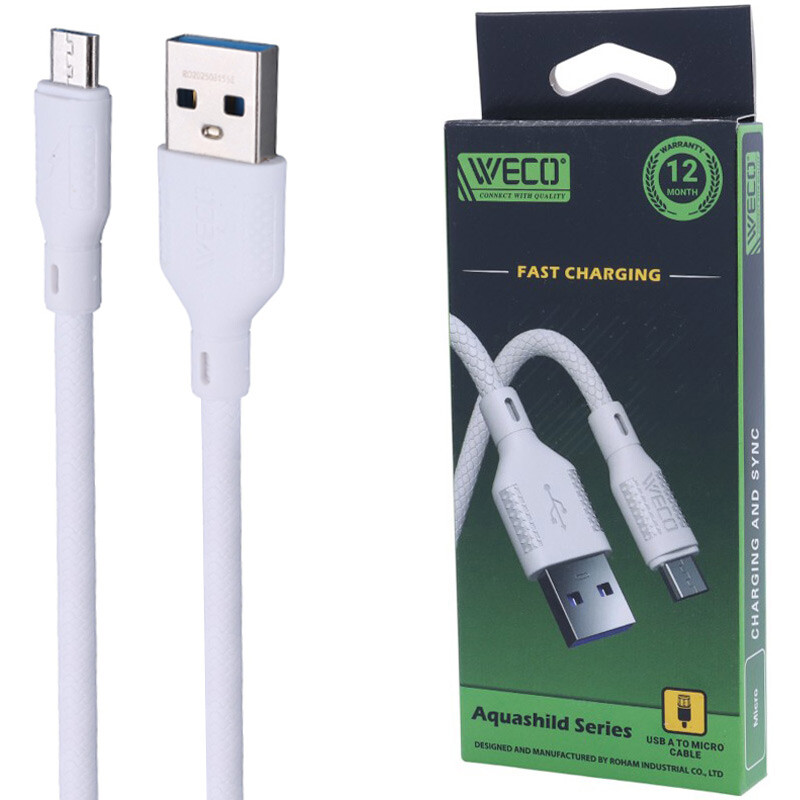 کابل میکرو یو اس بی فست شارژ وکو Weco 87 طول 1 متر