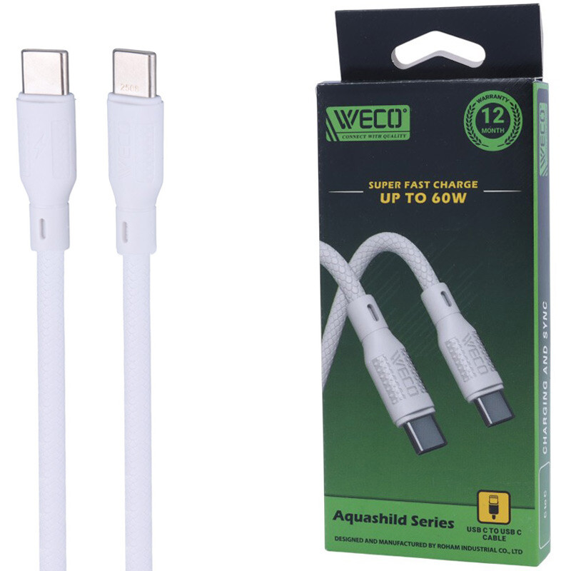 کابل دو سر تایپ سی فست شارژ 60 وات وکو Weco 89 طول 1 متر